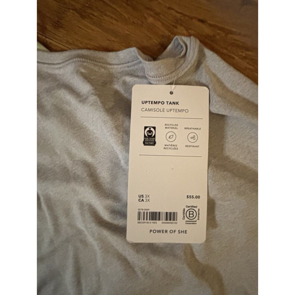 Athleta With Ease Muscle Tank & Uptempo Tank **LOT OF 2** Green & Gray 3X Active - Picture 11 of 11
